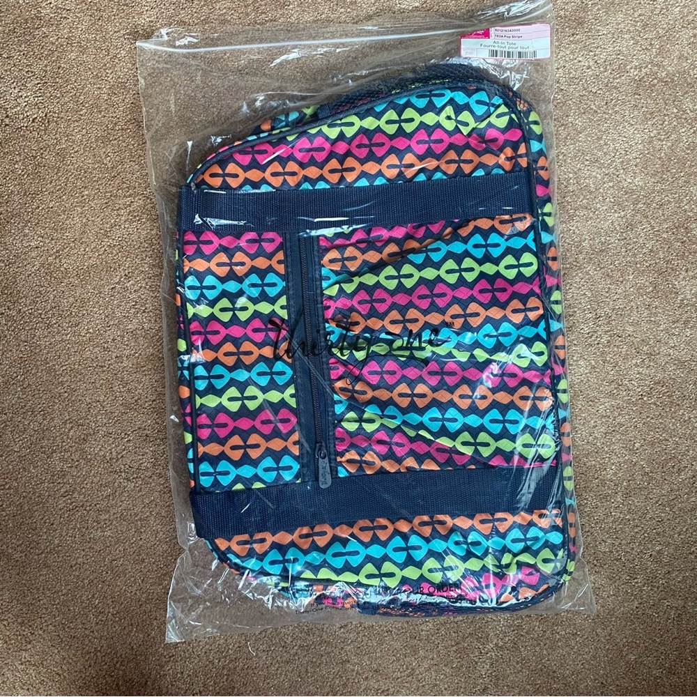 NWT - Thirty-One All in Tote Pop Stripe